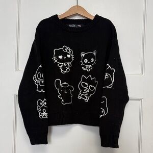 Hello Kitty and Friends x Forever21 Girls size 7/8 black Sweater Embroidered